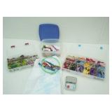 Embroidery Floss, Organizing Containers, Embroidery Hoop and printed pattern pieces