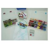 Embroidery Floss, Organizing Containers, Embroidery Hoop and printed pattern pieces