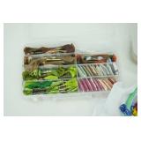 Embroidery Floss, Organizing Containers, Embroidery Hoop and printed pattern pieces