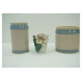 Stoneware Pottery Canisters and vase
