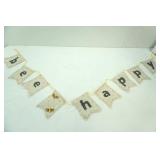 bee happy canvas banner