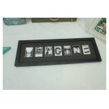 Wall Decor: Chalk Board, 8x10 white wood frame, and more