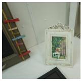 Wall Decor: Chalk Board, 8x10 white wood frame, and more