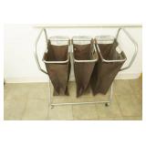 Rolling Triple Laundry Sorter