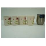 4ct Corelle Coffee Mugs 1 Stainless Steel Mug