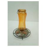 Vintage Carnival Glass Oriole Feeder 10" tall