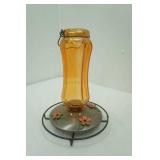 Vintage Carnival Glass Oriole Feeder 10" tall