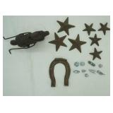 Cast Iron Stars, Cast iron horse, horseshoe, monopoly pieces