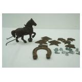 Cast Iron Stars, Cast iron horse, horseshoe, monopoly pieces
