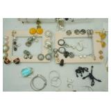 Earrings. Both pierced and clip on