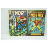 Thor & Ironman 13x19" Wall Art. Vintage Comic Cover Prints on Wood Plaques