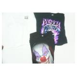Shirt Lot. Clown 2XL, Marvel Venom Xl, white long sleeve Medium