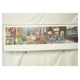 New York Time Square Framed Artwork. Limited Edition. 40x13.5"