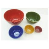 Boston Warehouse Stoneware Nesting Mixing Bowl Set. 5ct