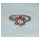 jewelry lot: lotus flower, floral design ring