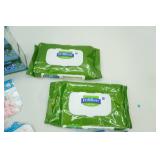 New Zest Bar Soap (20 bars); Aloe Wipes (2 packages of 48); Dental Floss Picks (37 packages of approx. 20+)