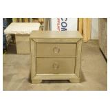 2 drawer night stand with mirror inserts trim