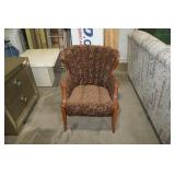 upholstered wingback accent chair