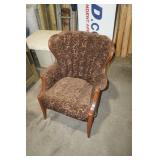 upholstered wingback accent chair