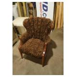 upholstered wingback accent chair