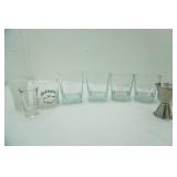 Jack Daniels Cocktail Glasses & Shot Glasses, stainless steel liquor measuring cup