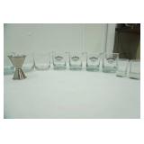 Jack Daniels Cocktail Glasses & Shot Glasses, stainless steel liquor measuring cup