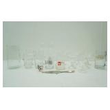 Glassware Lot: Margarita Glasses, etched glassware and more
