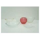 Pressed Glass, Pyrex Pie Plates, Ice Bucket, Clear Glass Fish Pate and more