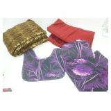 Blankets, Purple Bath Mat Set