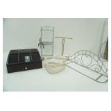 Glass & Metal Shelf, Metal Shelf, Desk Organizer