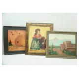 Framed Oil Paintings 3ct