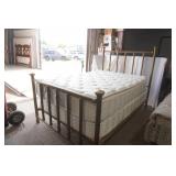 Full Size Mattress Set and Vintage Brass Bed Frame