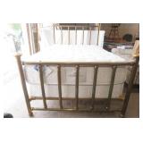Full Size Mattress Set and Vintage Brass Bed Frame