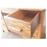 Vintage Wooden Desk w/7 drawers. Solid