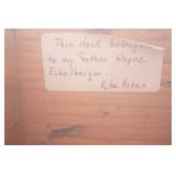 Vintage Wooden Desk w/7 drawers. Solid