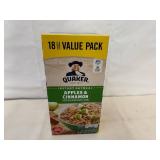 4x 18pk Quaker Instant Oats-Apples & Cinnamon