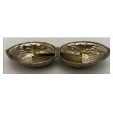 Vintage Metal Nut Shaped Nut Cracker 3" x 3 1/2" x 5"