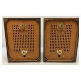 Vintage Wood Panasonic Re-7070 Speakers 8 1/2" x  9" x !2"