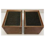 Vintage Wood Panasonic Re-7070 Speakers 8 1/2" x  9" x !2"