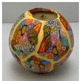 Millefiori Psychedelic Glowing Egg Candle 4"