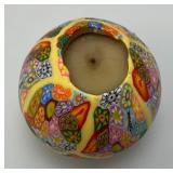 Millefiori Psychedelic Glowing Egg Candle 4"