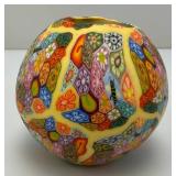 Millefiori Psychedelic Glowing Egg Candle 4"