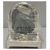 MCM Silverplate Vanity Mirror Jewelry Box (New Old Stock) 10"