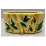 Vintage MCM Royal Copley Planter Tiki Bamboo 3" x 4" x 7 1/2"