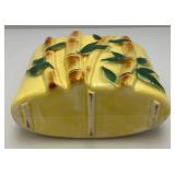 Vintage MCM Royal Copley Planter Tiki Bamboo 3" x 6" x 7 1/2"