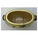 Vintage MCM Royal Copley Planter Green And Brown leaf 4" x 6" x 7 1/2"