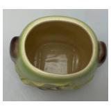 Vintage MCM Royal Copley Planter Green And Brown leaf 3 1/2" x 4 1/2 " x 5"