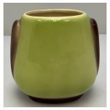 Vintage MCM Royal Copley Planter Green And Brown leaf 3 1/2" x 4 1/2 " x 5"