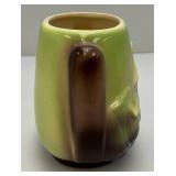 Vintage MCM Royal Copley Planter Green And Brown leaf 3 1/2" x 4 1/2 " x 5"
