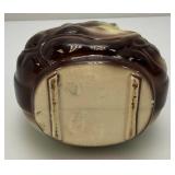 Vintage MCM Royal Copley Planter Green And Brown leaf 3 1/2" x 4 1/2 " x 5"
